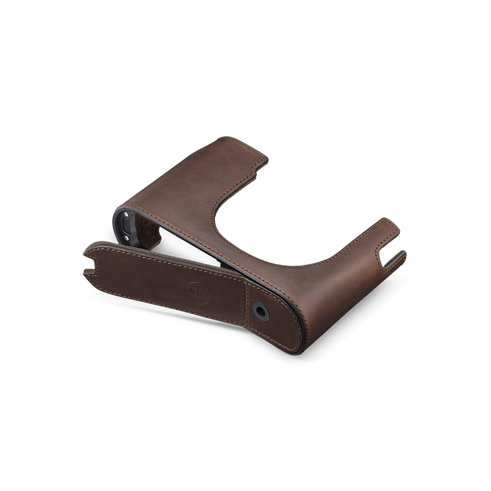LEICA PROTECTOR Q3, HALFCASE LEATHER DARK BROWN PRE-ORDER