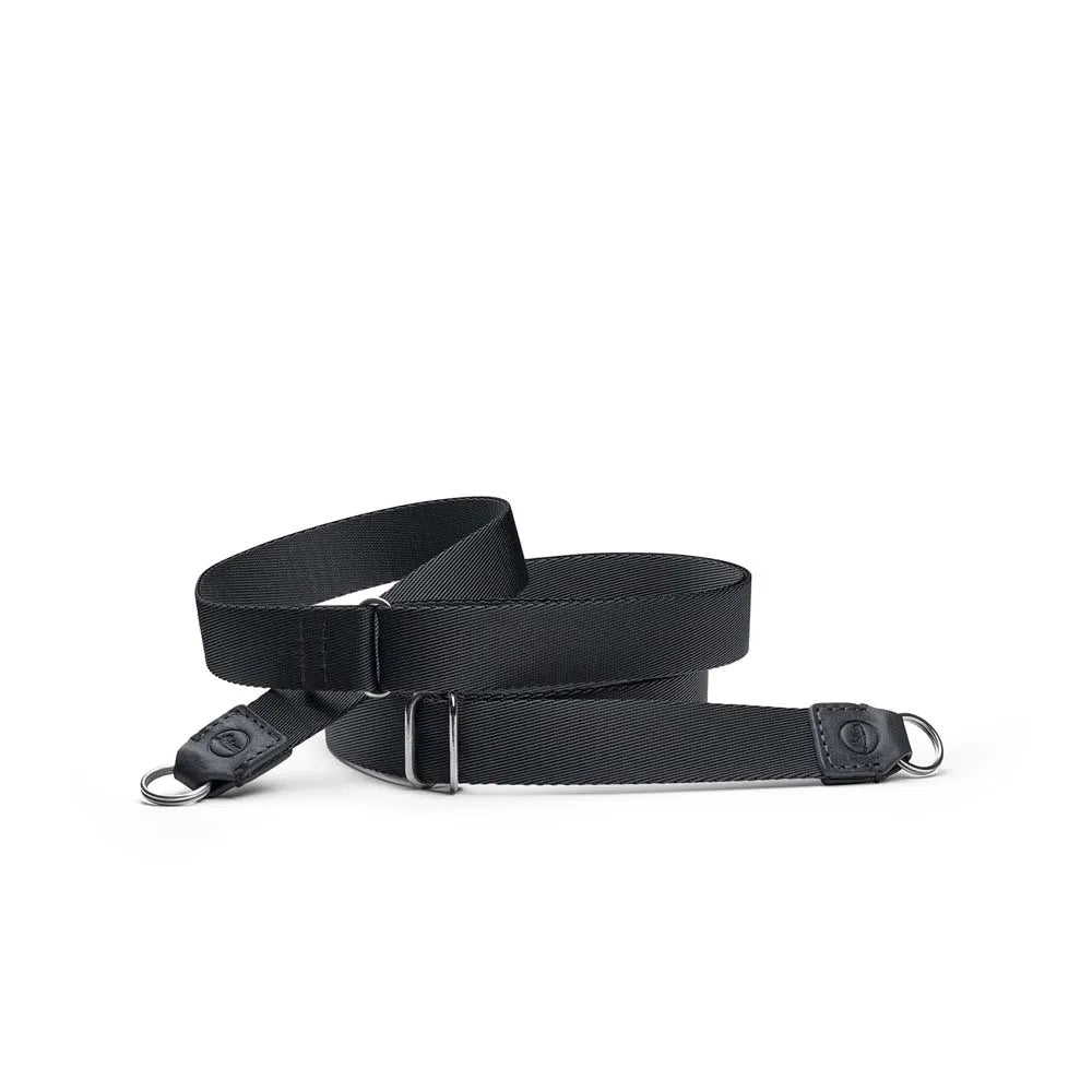 LEICA CARRYING STRAP FABRIC, LEATHER, BLACK
