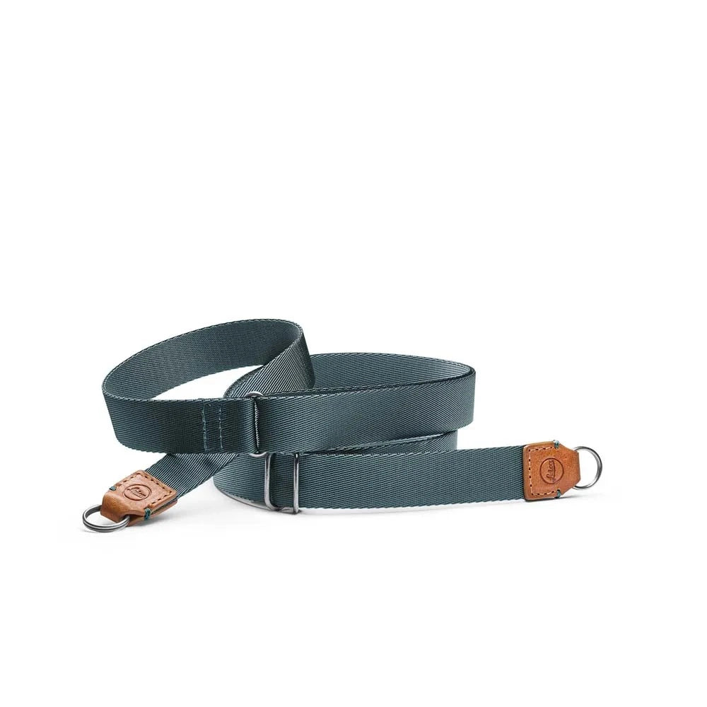 LEICA CARRYING STRAP FABRIC, LEATHER, COGNAC-PETROL