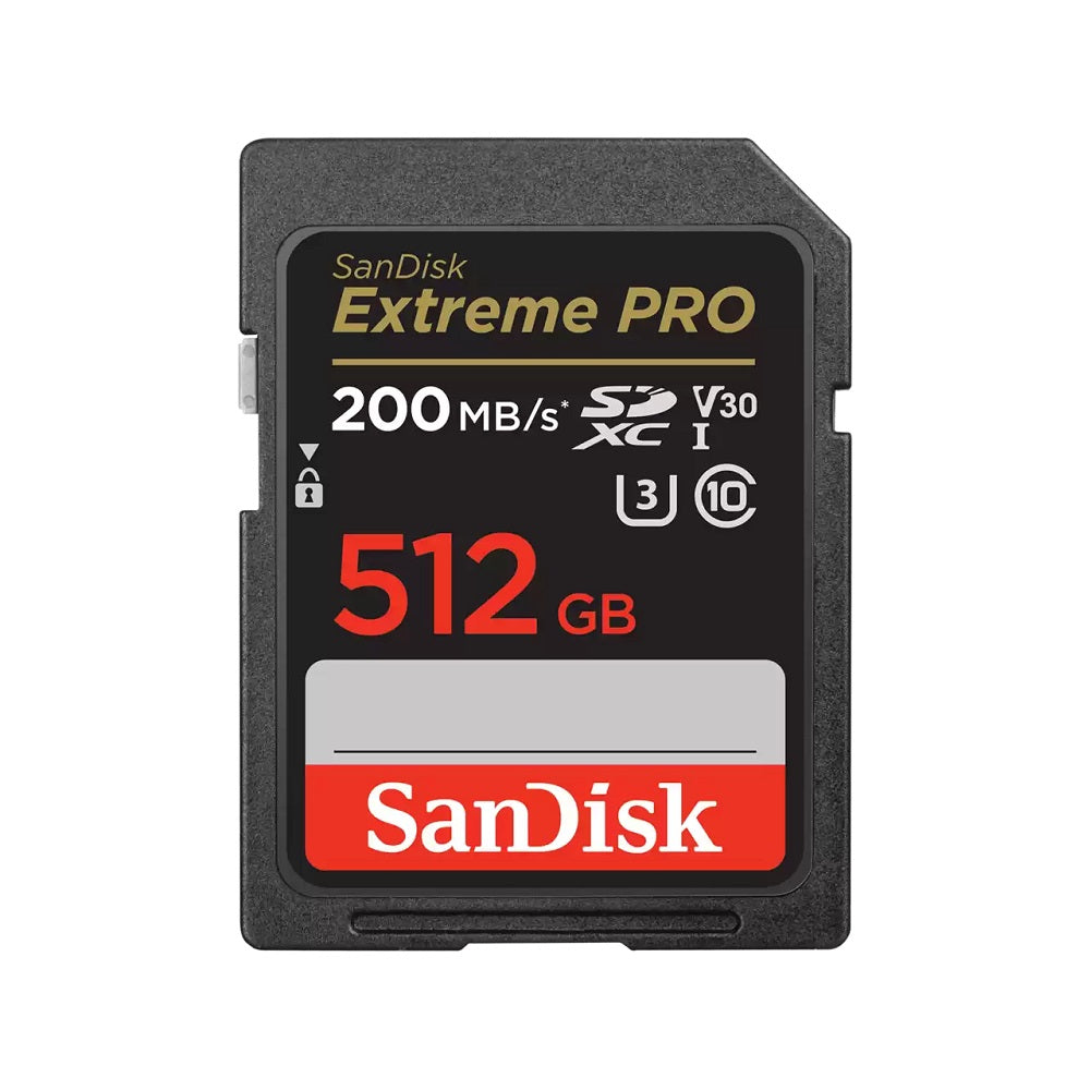 SANDISK EXTREME PRO SDXC 512GB 200MB/S UHS-I MEMORY CARD