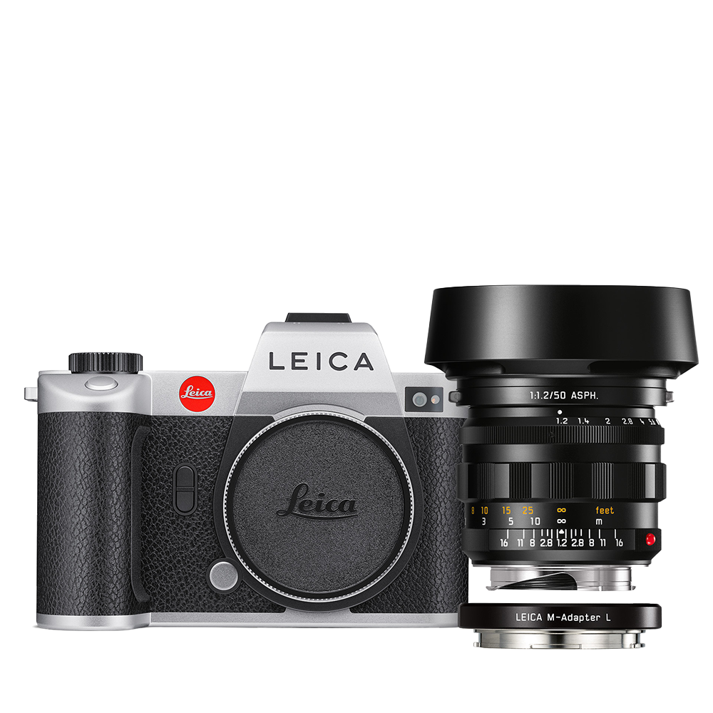 LEICA SL2 SILVER WITH NOCTILUX-M 50 F1.2 ASPH & M-ADAPTER L