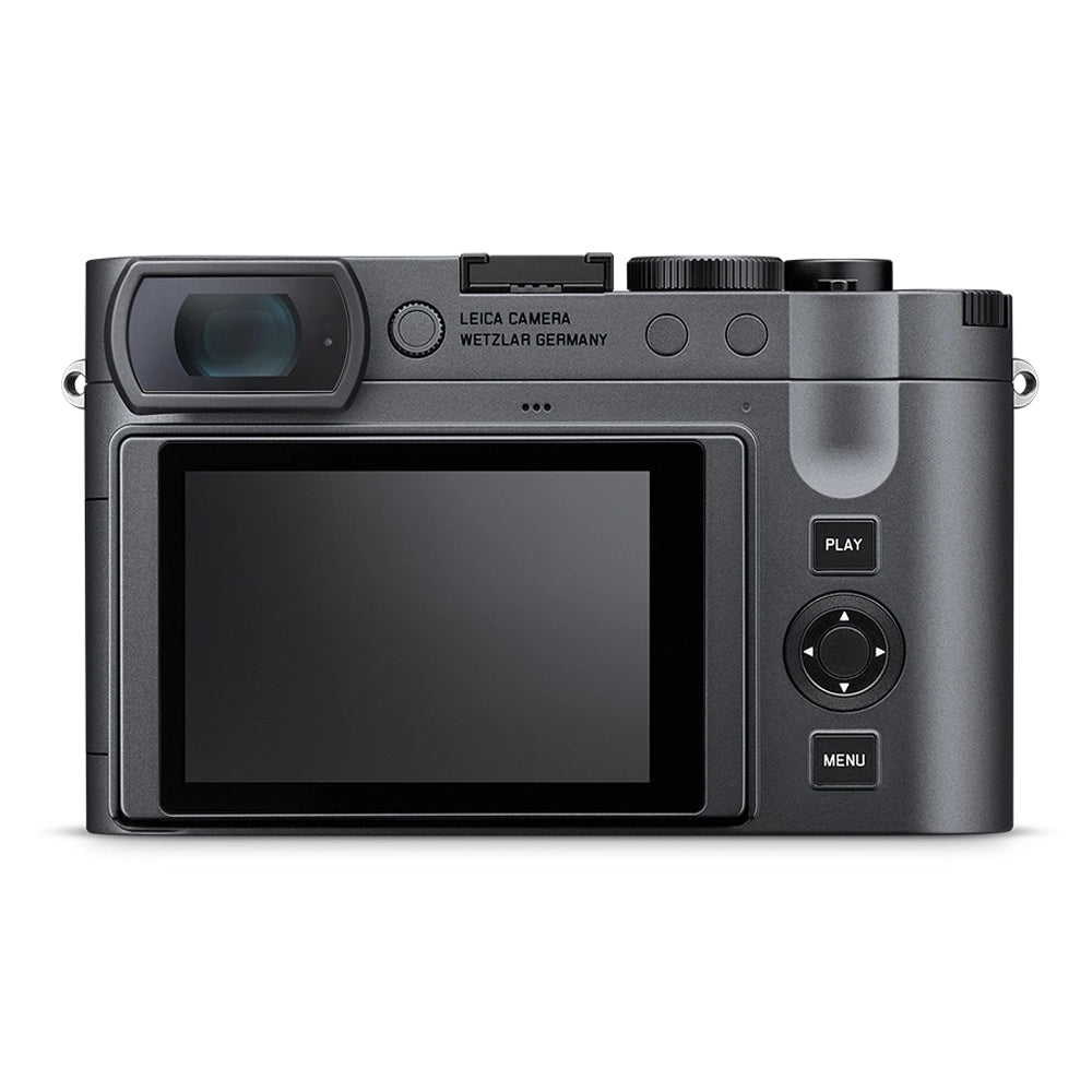 Black Leica camera on a white background