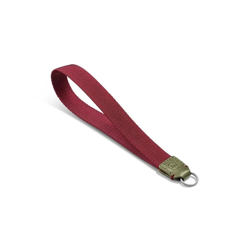 LEICA WRIST STRAP FABRIC, LEATHER, OLIVE-BURGUNDY PRE-ORDER