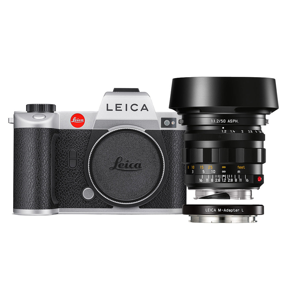 LEICA SL2 SILVER WITH NOCTILUX-M 50 F1.2 ASPH & M-ADAPTER L