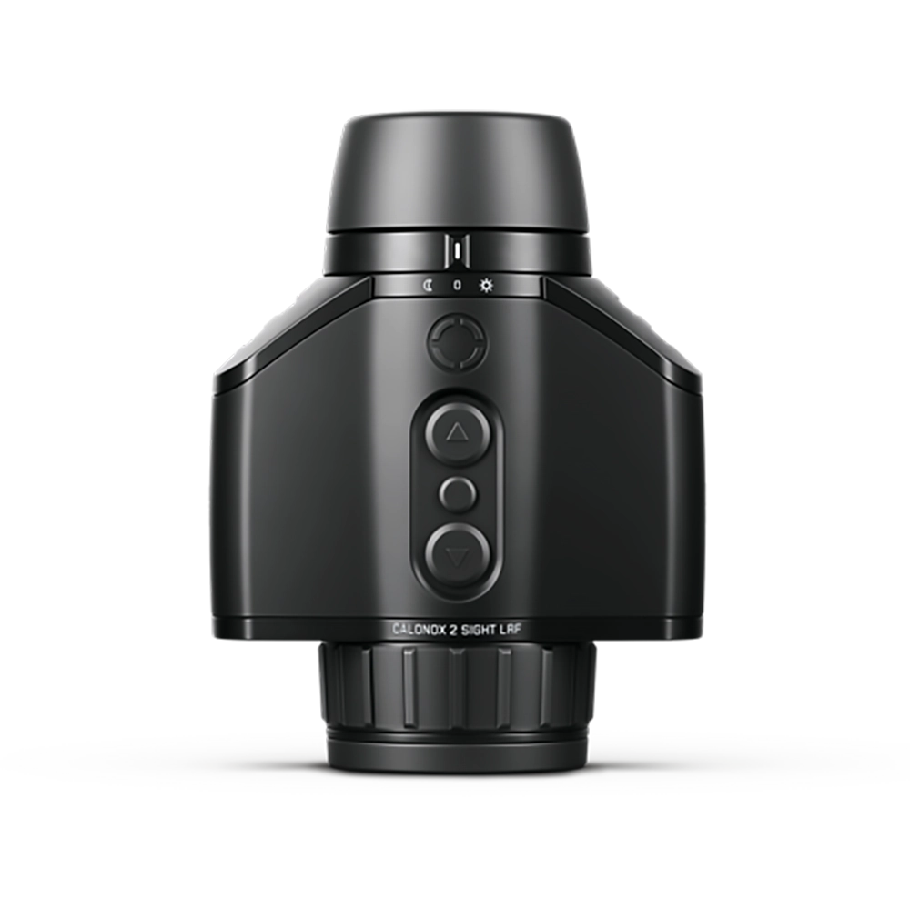 Black Leica Calonox 2 Sight LRF termal imaging camera on a white background
