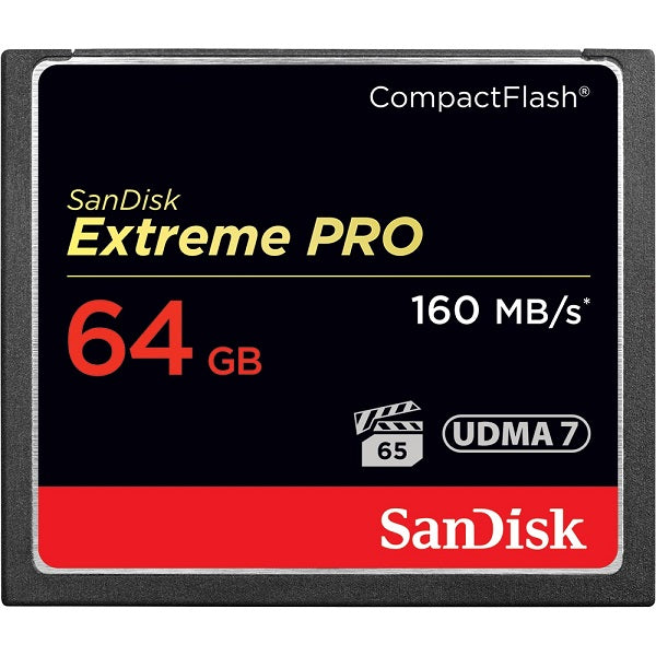 SANDISK EXTREME PRO COMPACTFLASH 64GB VPG65 160MB/S