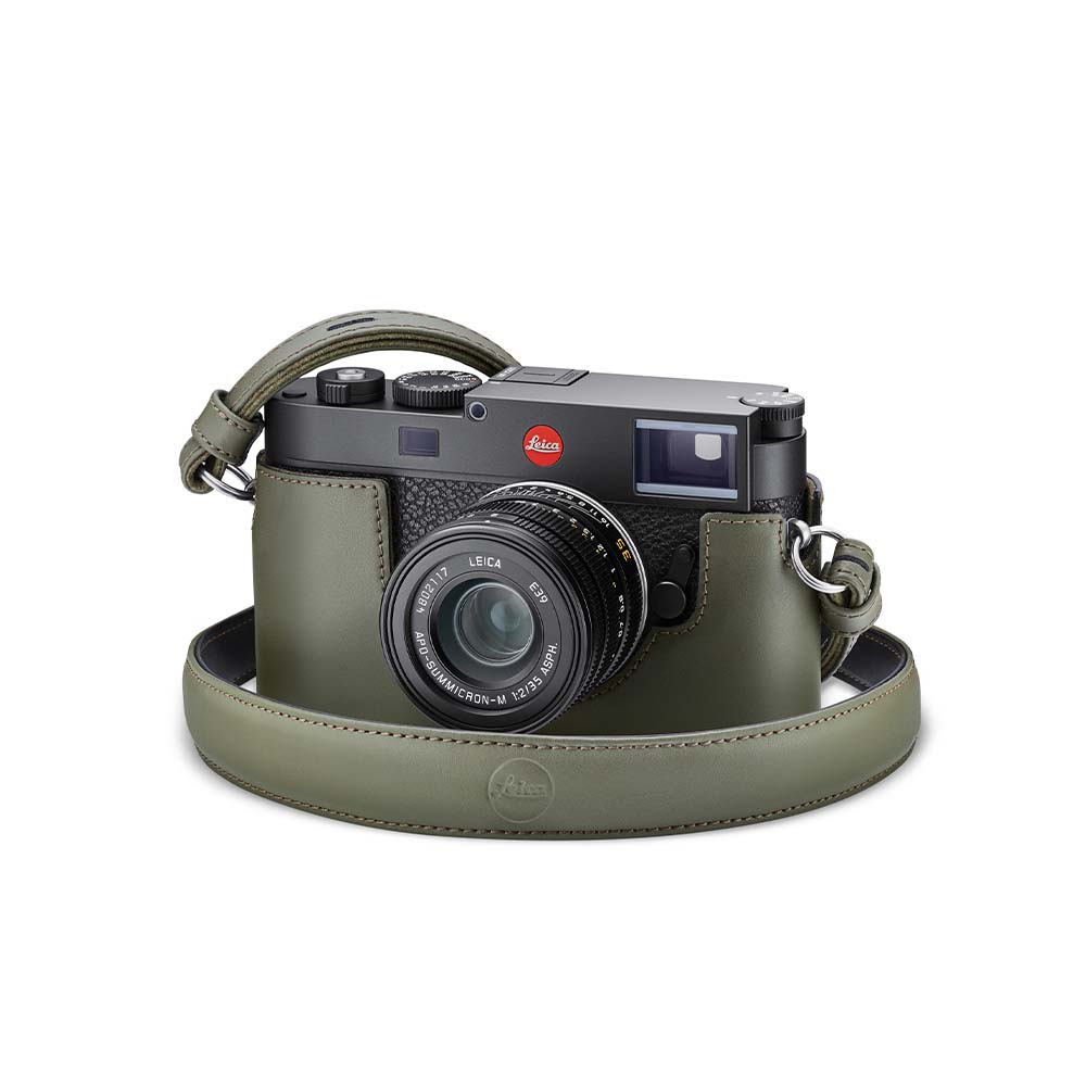 LEICA CARRY STRAP LEATHER M11 OLIVE GREEN